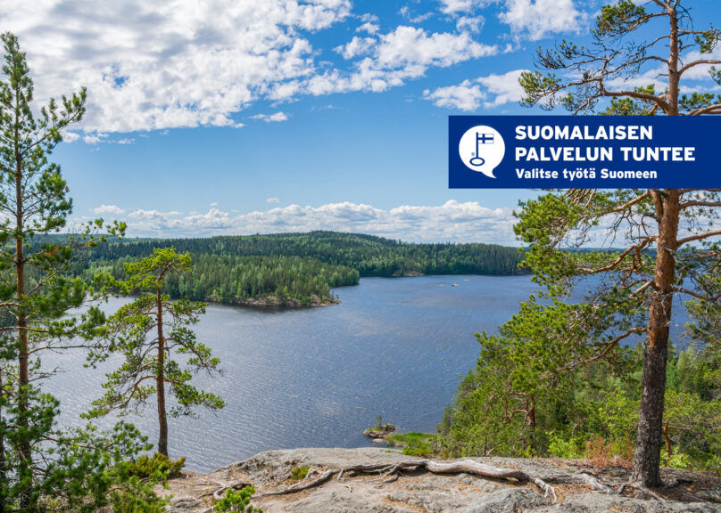 Suomalainen järvimaisema.