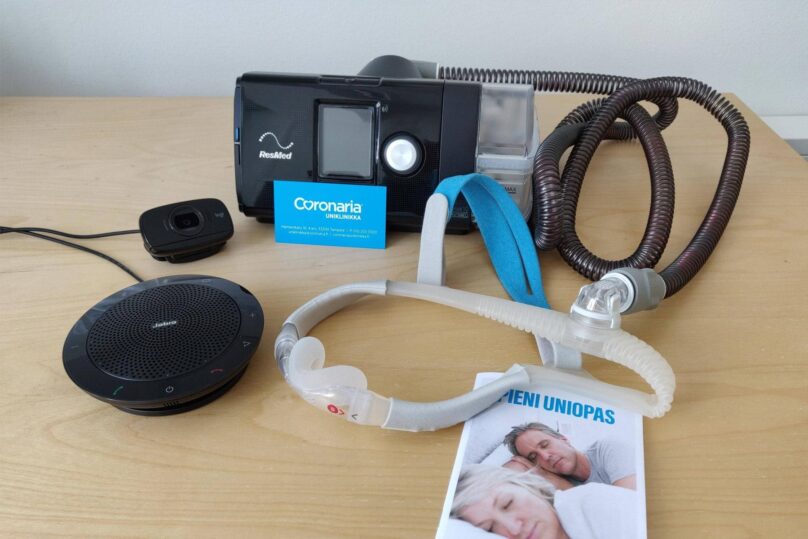 Uniapnea vaatii hoitoa. CPAP-hoito on yleisin hoitomuoto.