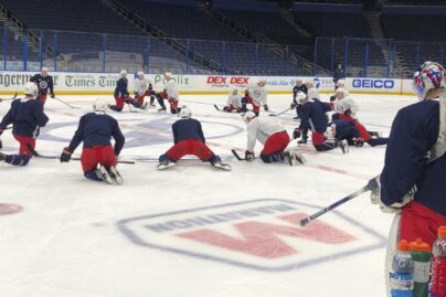 NHL-joukkue Columbus Blue Jackets treeneissä 2019