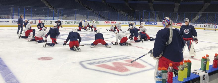 NHL-joukkue Columbus Blue Jackets treeneissä 2019