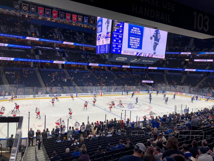 Columbus Blue Jackets pelaamassa 2019