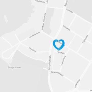 Google maps karttakuva Coronaria hammasklinikka Haminan toimipisteen sijainnista.