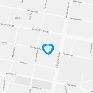 Coronaria kuntoutus- ja terapiapalvelut Lahden toimipaikan sijainnista Google maps -karttakuva.