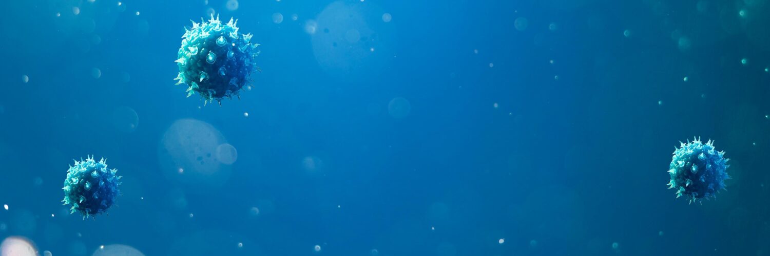 viruspalleroita leijailee ilmassa