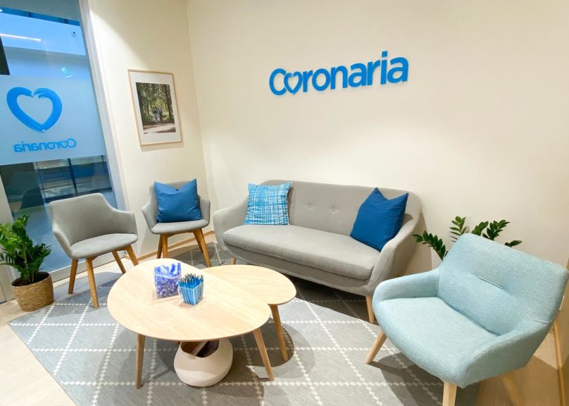 Coronaria Hammasklinikka Riihimäen odotusaula.