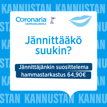 Hammastarkastus 64,90 euroa.